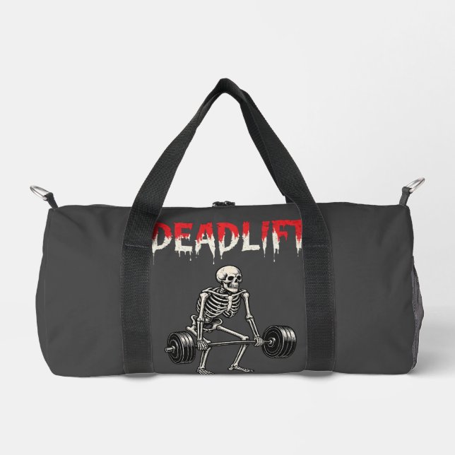 Deadlift Bodybuilding Skeleton - Lifting Gym Humor Duffle Bag (Vorderseite)