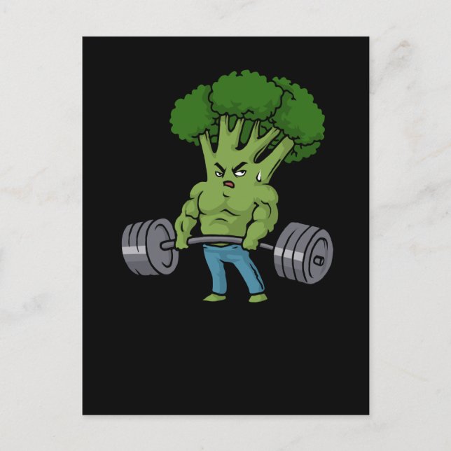 Deadlift Broccoli Gym Fitness Geschenk Bodybuildin Postkarte (Vorderseite)
