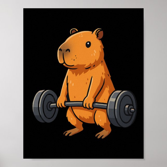 Deadlift Capybara Fitness Locarno Poster (Vorne)