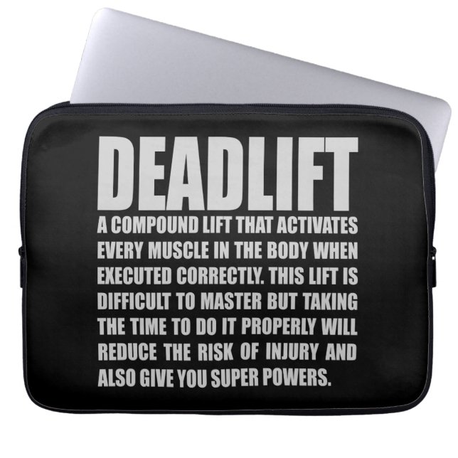 Deadlift - Funny Workout Motivierend Laptopschutzhülle (Vorderseite)