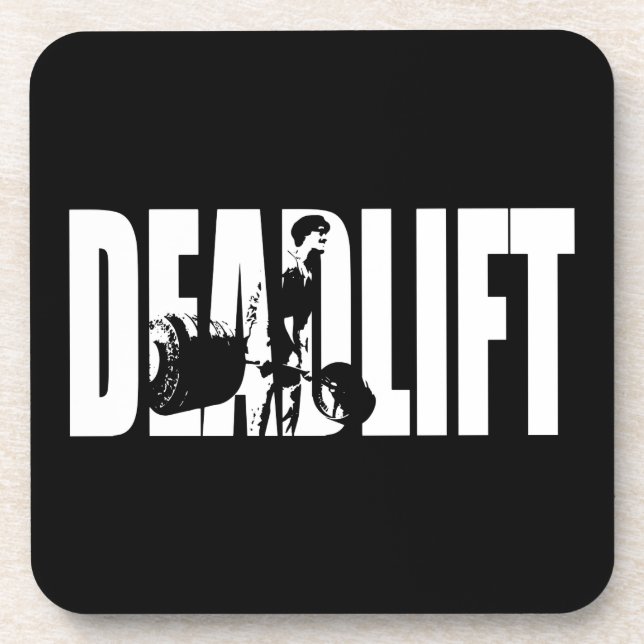 Deadlift - Gym-Motivation Getränkeuntersetzer (Vorderseite)