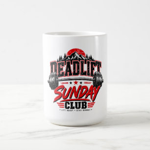 Deadlift Sunday Club Vintage-Kraftdreikampf-Abzeic Kaffeetasse