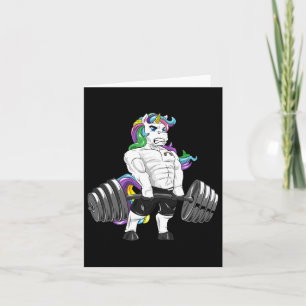 Deadlift Unicorn Gym Powerlifter-Bodybuilding Karte