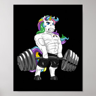 Deadlift Unicorn Gym Powerlifter-Bodybuilding Poster
