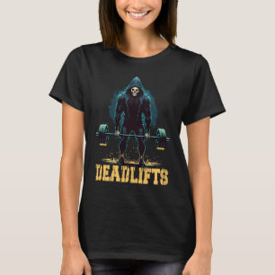 Deadlifts Gym Leg Day Grim Sensenmann Deadhefting T-Shirt