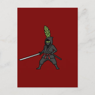 Deadly Asparagus Ninja Shinobi Needle Sword  Postkarte