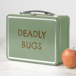 'DEADLY BUGS' Gift Funny Horror Metal Lunchbox