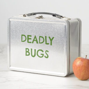 'DEADLY BUGS' Gift Funny Horror Metal Lunchbox