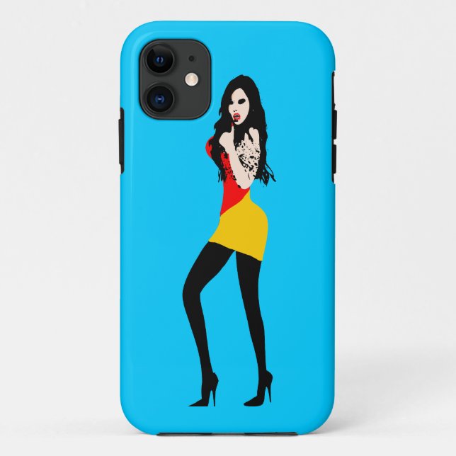 ♔° ・ Deadly Hot Vampire Girl iPhone 5 Fall ・° ♔ Case-Mate iPhone Hülle (Rückseite)