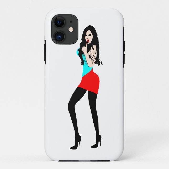 ♔° ・ Deadly Hot Vampire Girl iPhone 5 Fall ・° ♔ Case-Mate iPhone Hülle (Rückseite)