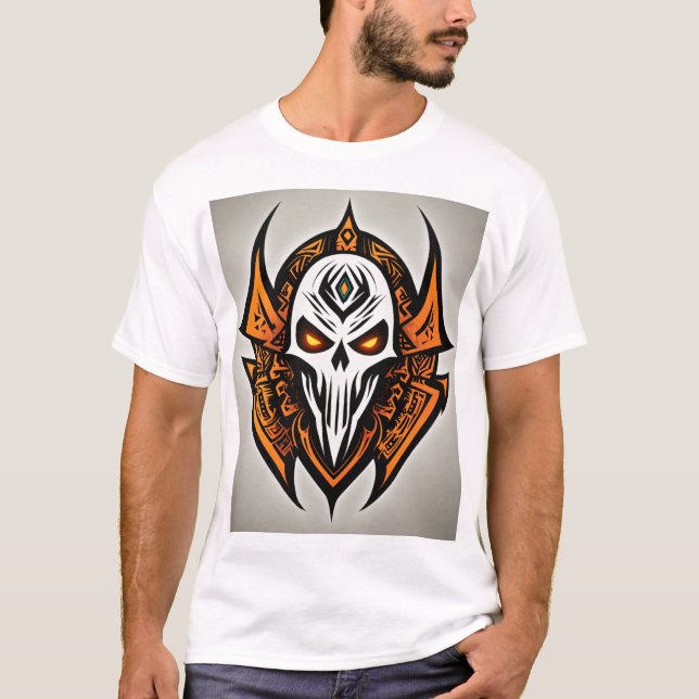 Deadly Vibes: Rock & Roll Skull & Crossbones Logo T-Shirt (Vorderseite)