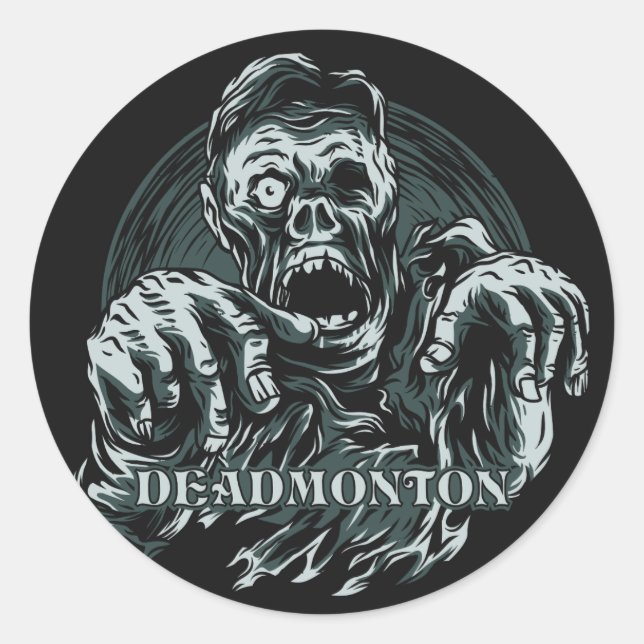 DEADMONTON-Aufkleber Runder Aufkleber (Vorderseite)