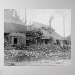 Deadwood and Delaware Smelter Fotografie Poster