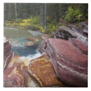 Deadwood Falls am Reynolds Creek im Herbst in Fliese