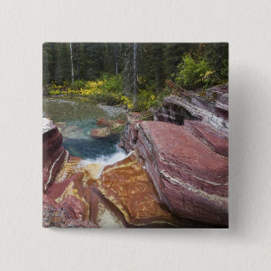 Deadwood Falls auf Reynolds-Creek im Herbst Button