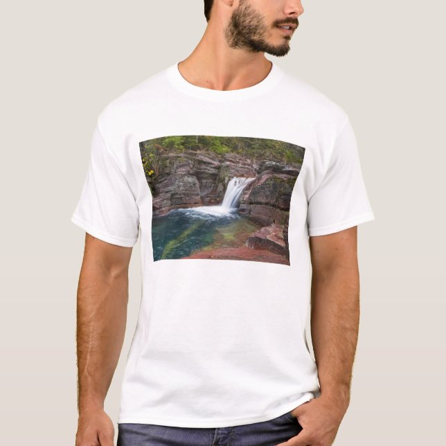 Deadwood Falls auf Reynolds-Creek im Herbst T-Shirt (Vorderseite)
