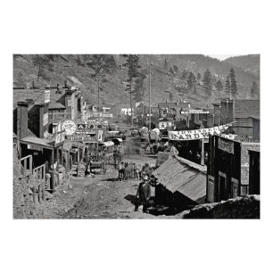 DEADWOOD, S Dakota - Wild West Mining Town 1876 Fotodruck