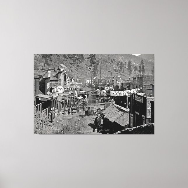DEADWOOD, S Dakota - Wild West Mining Town 1876 Leinwanddruck (Vorderseite)