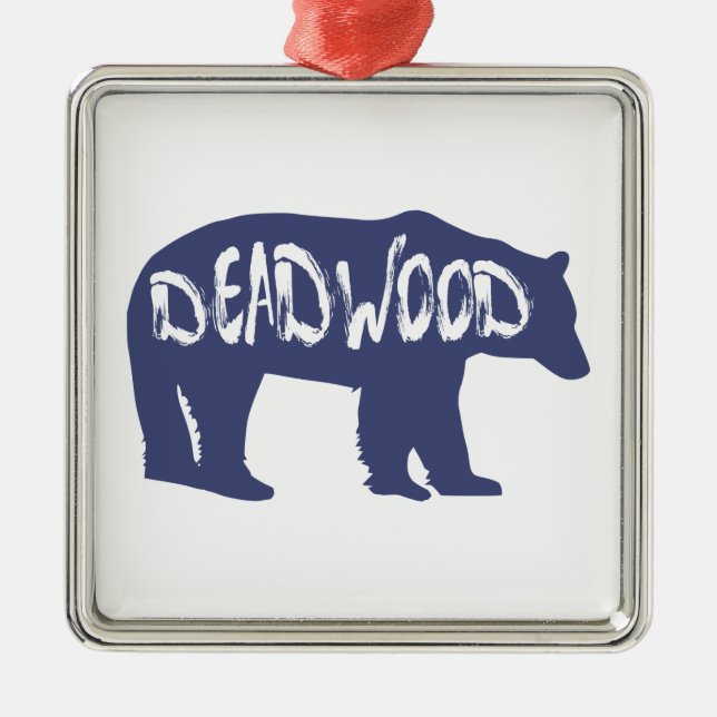 Deadwood South Dakota Bear Ornament Aus Metall (Vorne)
