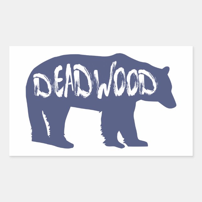 Deadwood South Dakota Bear Rechteckiger Aufkleber (Vorderseite)