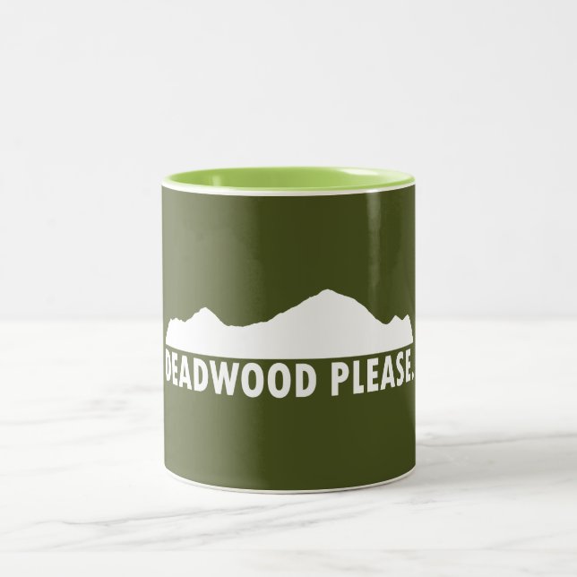 Deadwood South Dakota Bitte Zweifarbige Tasse (Mittel)