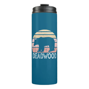Deadwood South Dakota Retro Bär Thermosbecher