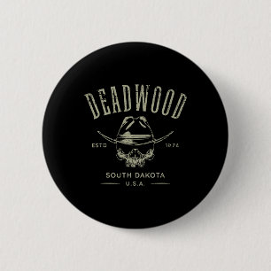 Deadwood South Dakota USA abgenutztes Design Souve Button