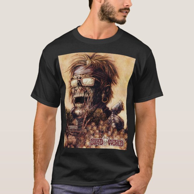 Deadworld Requiem Zombie klassischer schwarzer T - T-Shirt (Vorderseite)