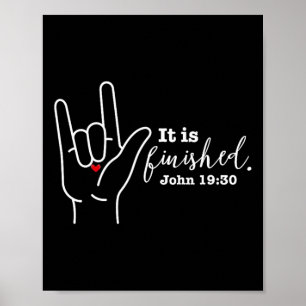 Deaf Christlich Faith Oaster asign Language I Poster