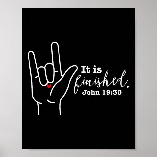 Deaf Christlich Faith Oaster asign Language I Poster (Vorne)