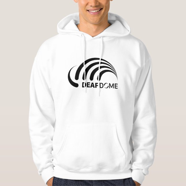 Deaf Dome Sweshirt mit Kapuze und schwarzem Logo Hoodie (Vorderseite)