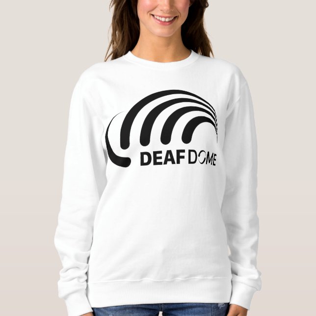 Deaf Dome Sweshirt mit schwarzem Logo Sweatshirt (Vorderseite)
