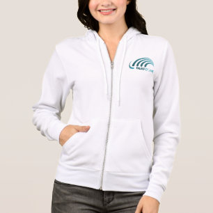 Deaf Dome Zipper-Kapuze mit aquamarinem Logo Hoodie