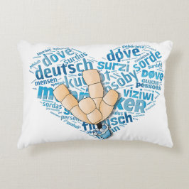 Deaf-Hand - Liebe-Herz Dekokissen