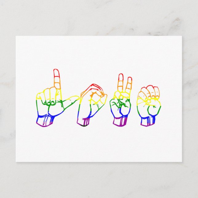 Deaf-Liebe Postkarte (Vorderseite)