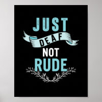Deaf Not Rude Deaf Awareness Yellow Ribbon Asl Lan