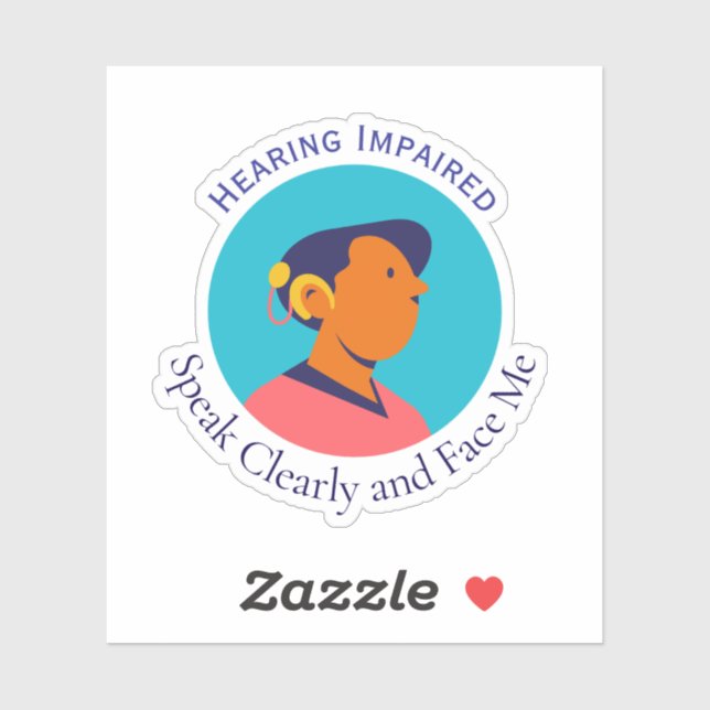 Deaf Person Symbol Aufkleber (Blatt)