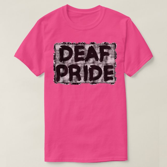 Deaf Pride Grunge T-Shirt (Design vorne)