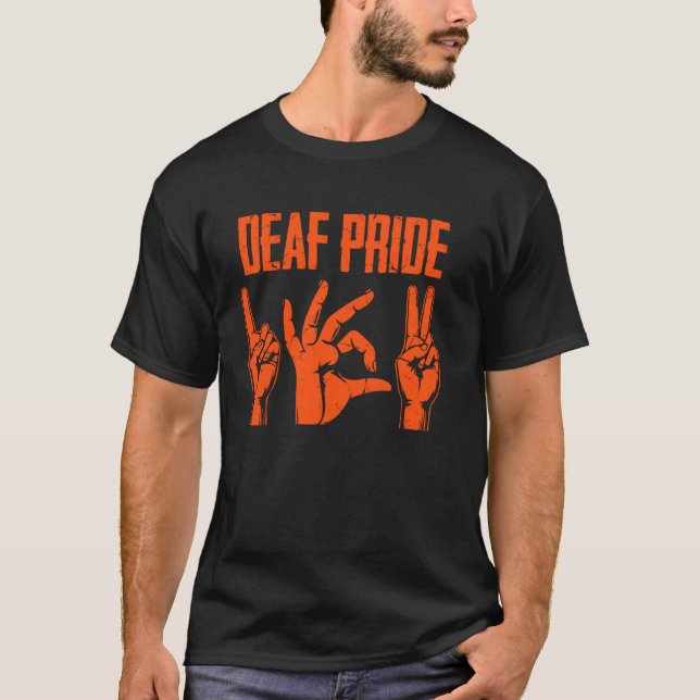 Deaf Pride Sign Language T-Shirt (Vorderseite)