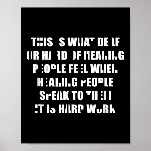 Deaf Priise lauschen ist harte Arbeit, die Sprache Poster (Vorne)