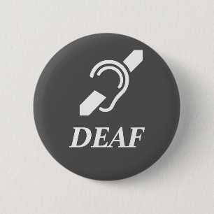 Deaf-Symbol mit Word-DEAF Button