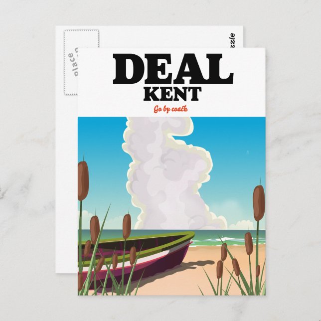 Deal Kent Reiseplakat Postkarte (Vorne/Hinten)