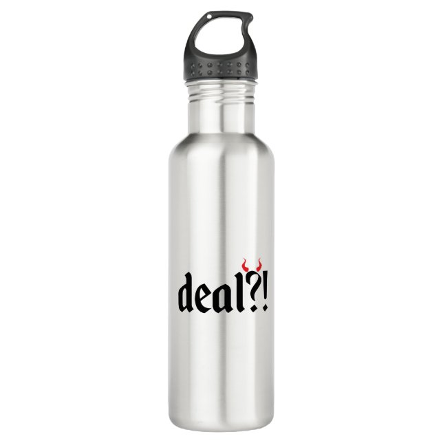 Deal mit dem Teufel Edelstahlflasche (Vorderseite)