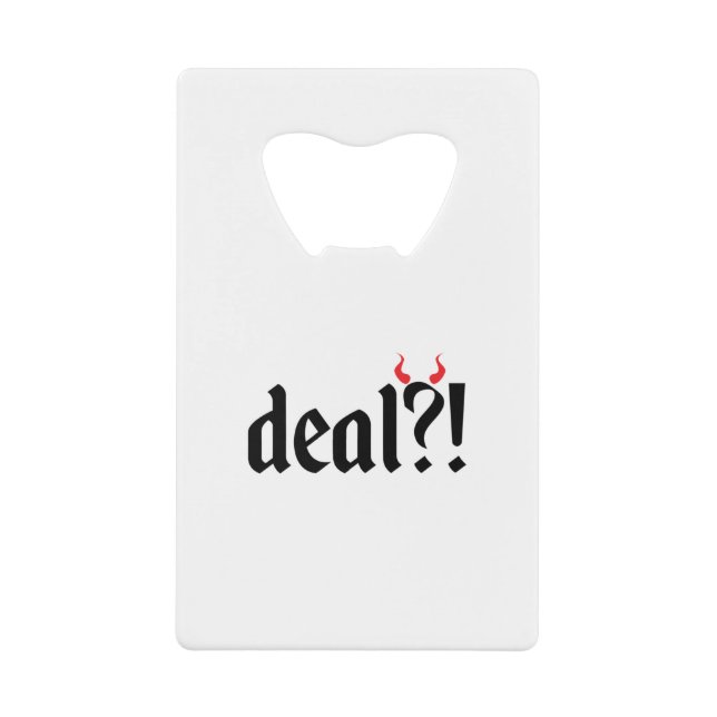 Deal mit dem Teufel Geldbeutel Flaschenöffner (Vorderseite)