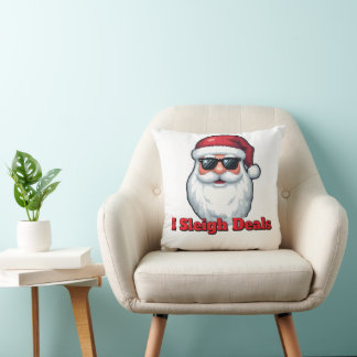Deal Slaying Santa Claus Funny Holiday Shopping  Kissen