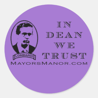 Dean - Bleib dran! Runder Aufkleber