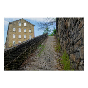 Dean Clough Cobblestone Climb - Brandts Geist Poster