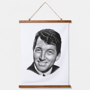 Dean Martin Wandteppich Mit Holzrahmen