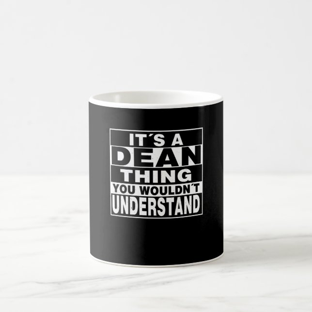 DEAN-Nachname Personalisiertes Geschenk Kaffeetasse (Mittel)