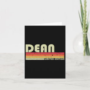 Dean Name Personalisiert Retro Vintag 80er 90er Ja Karte